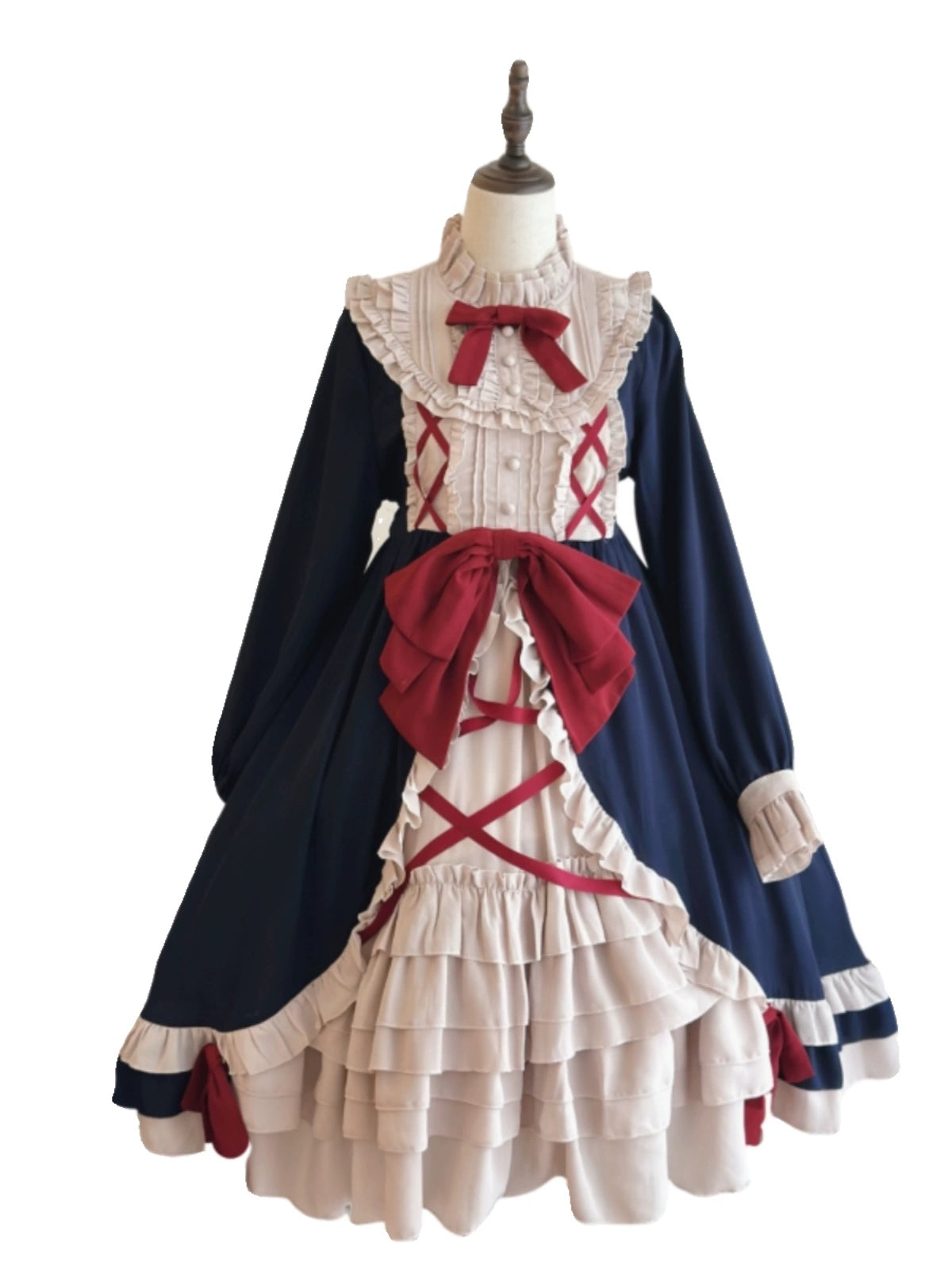 Classic Lolita Onepiece Dress 4XL / Navy