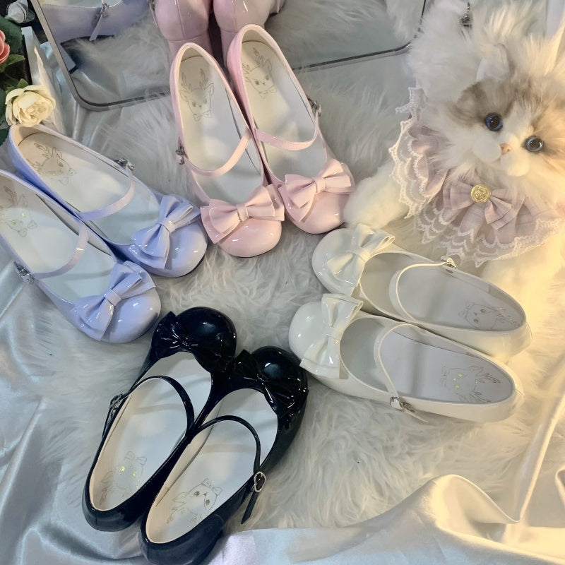 Sweetheart Bow Mid-Heel Shoes – Lolita Collective