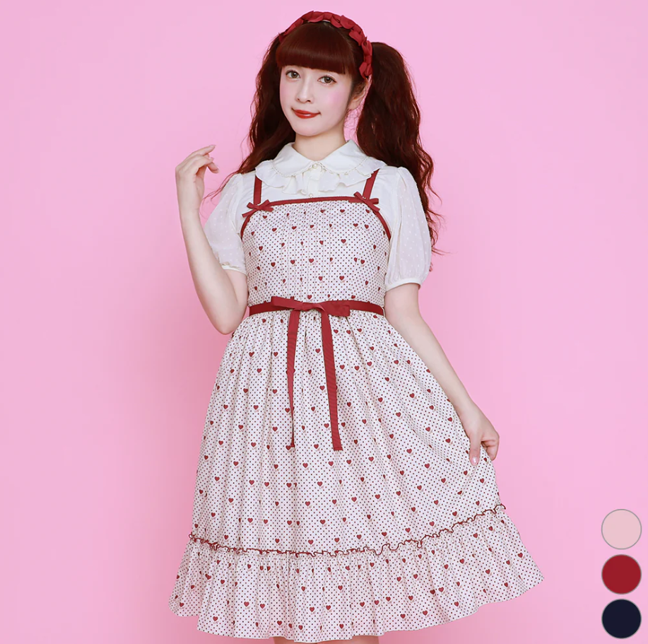 Little Dot Heart Jumperskirt Dress – Lolita Collective