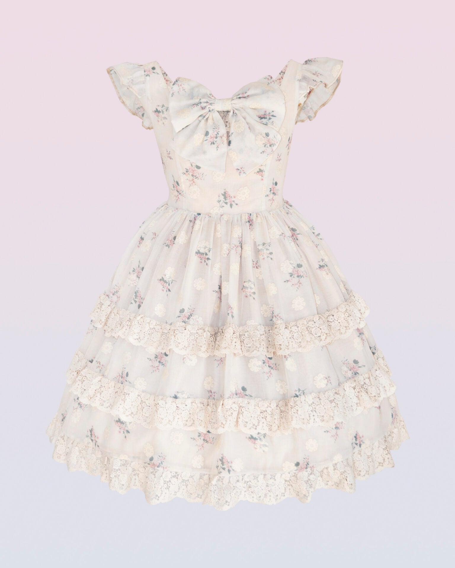 Amelia” Cream Embroidered Floral Pinafore Dress – Lolita Collective