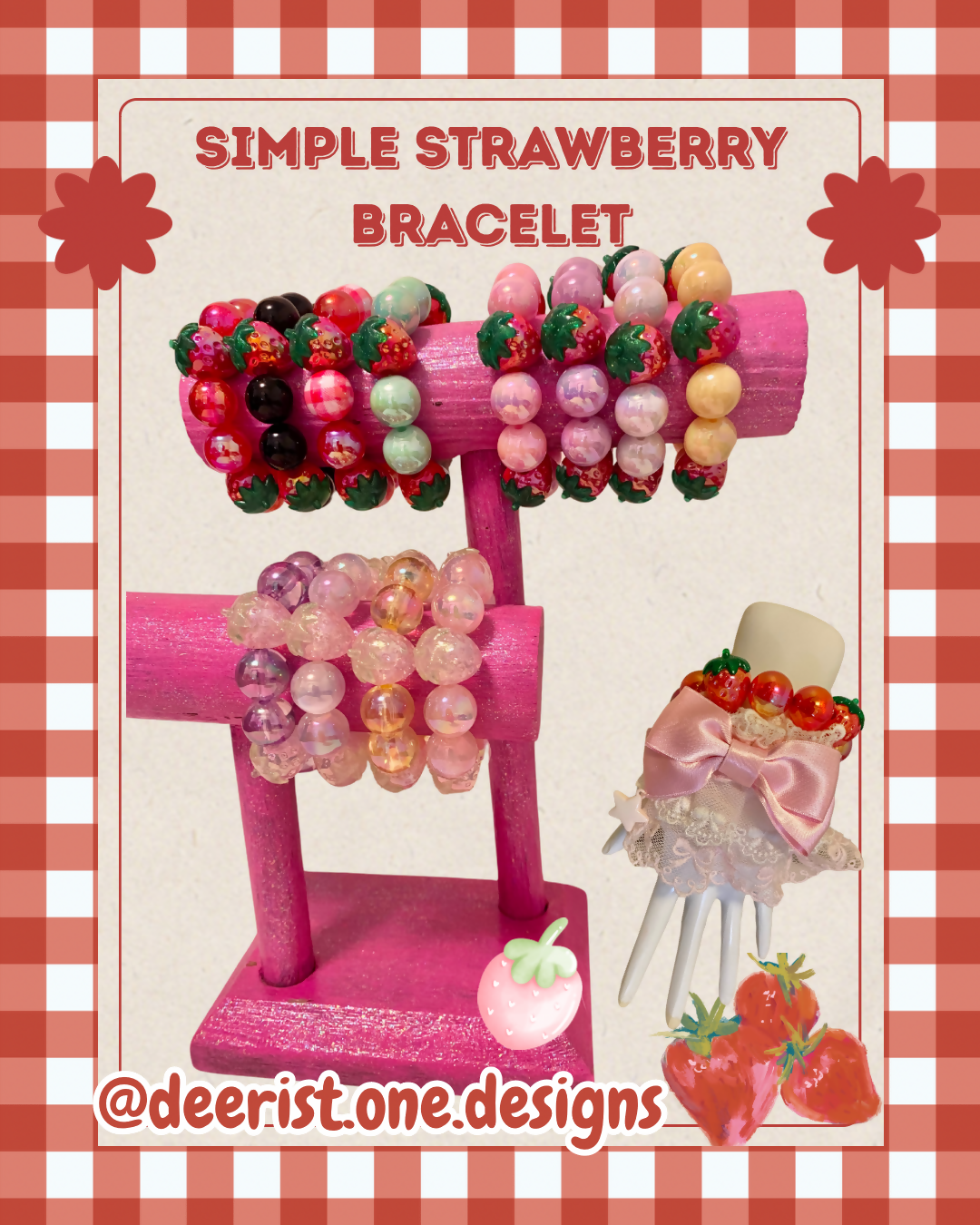 Simple Strawberry bracelet - 1
