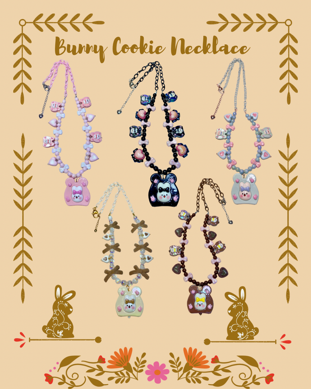 Bunny Cookie Necklace - 1
