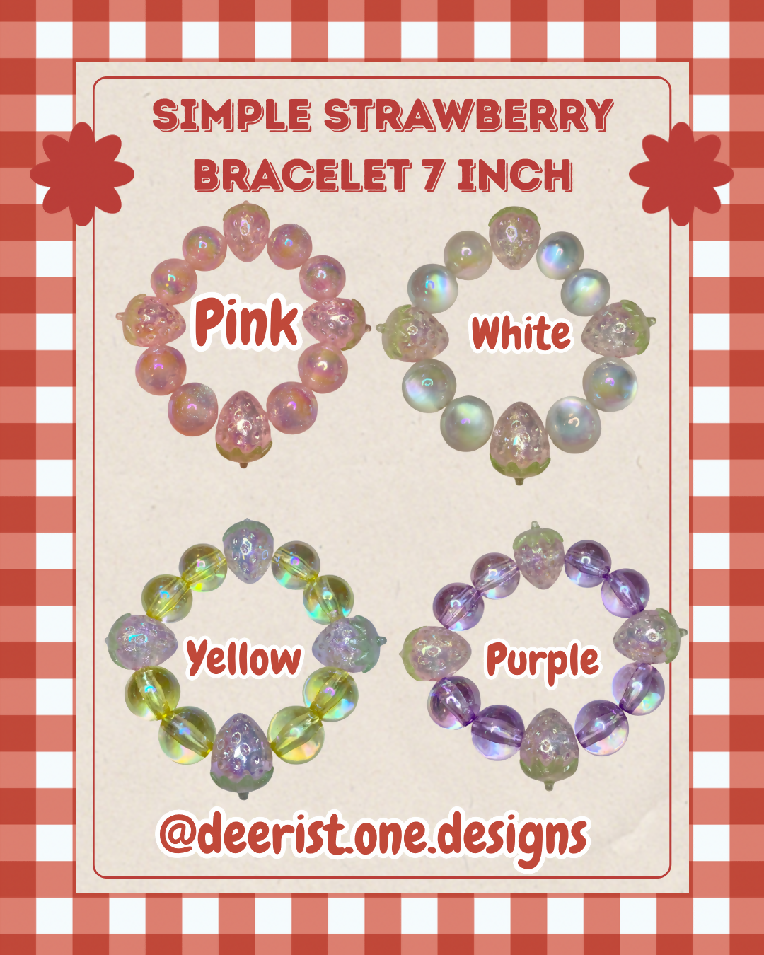 Simple Strawberry bracelet - 4