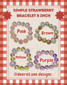 Simple Strawberry bracelet - 10