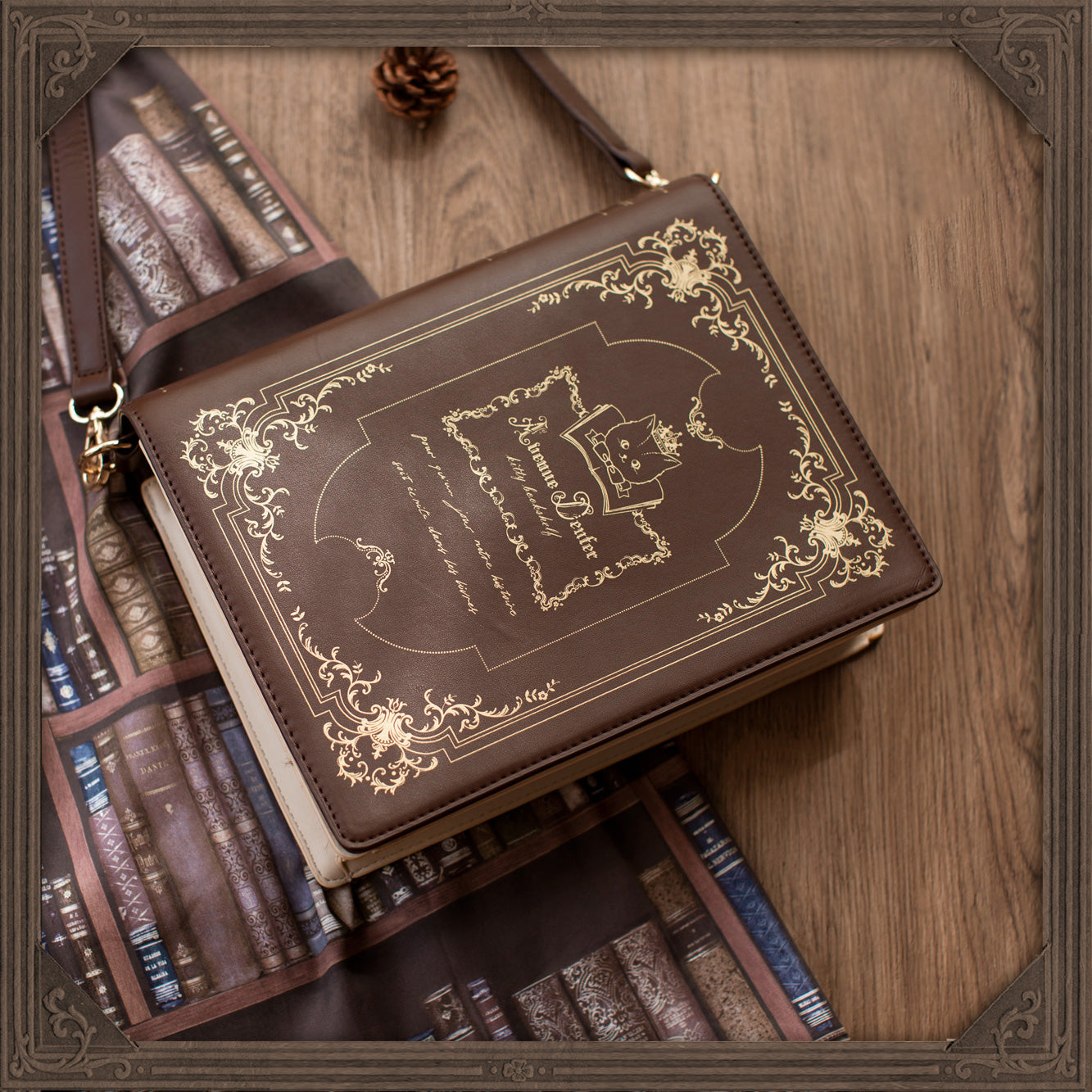 Cat Bookshelf Book Bag
