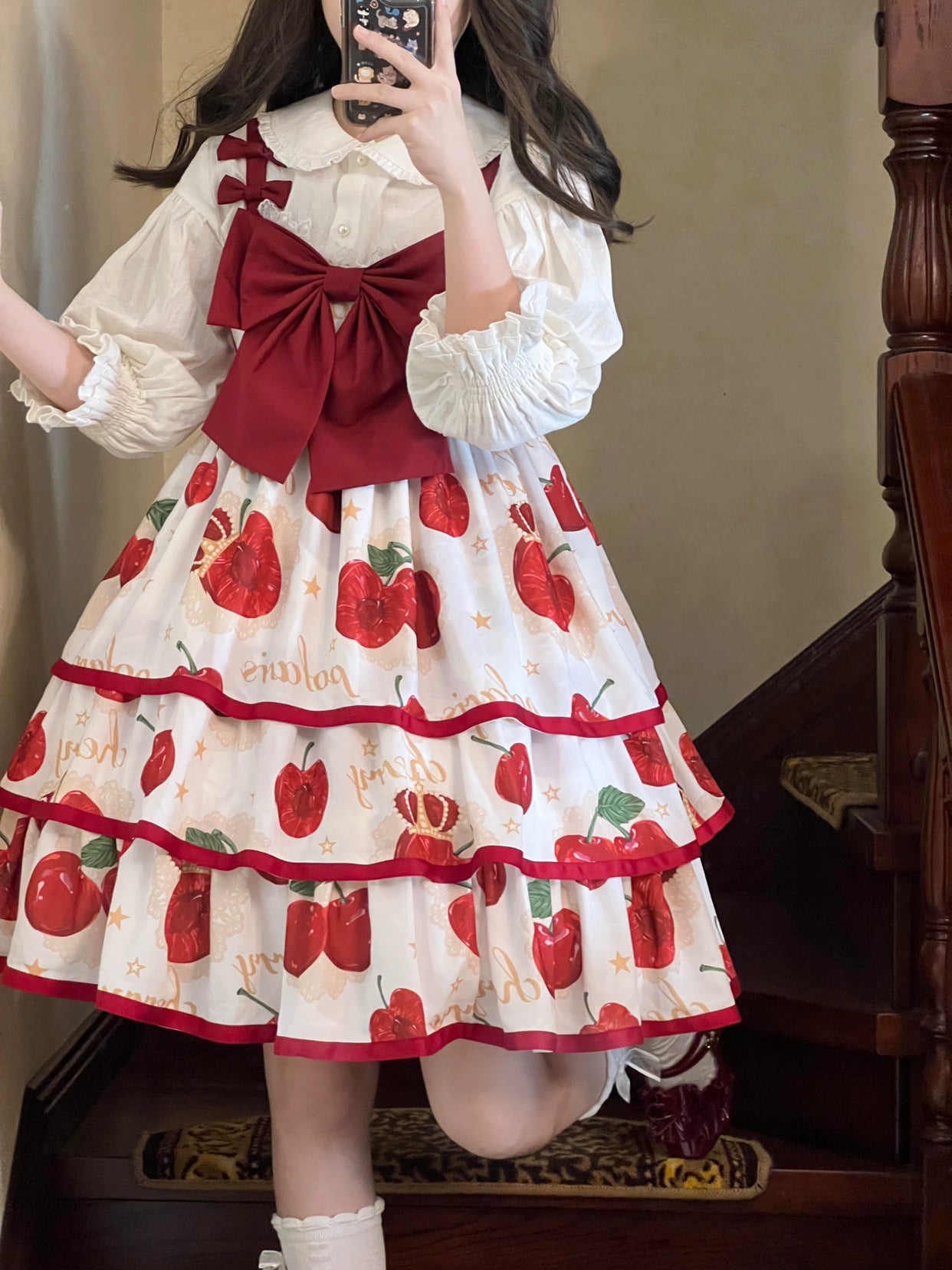 Cherry Crown Jumperskirt – Lolita Collective Cherry Crown Jumperskirt – Lolita Collective