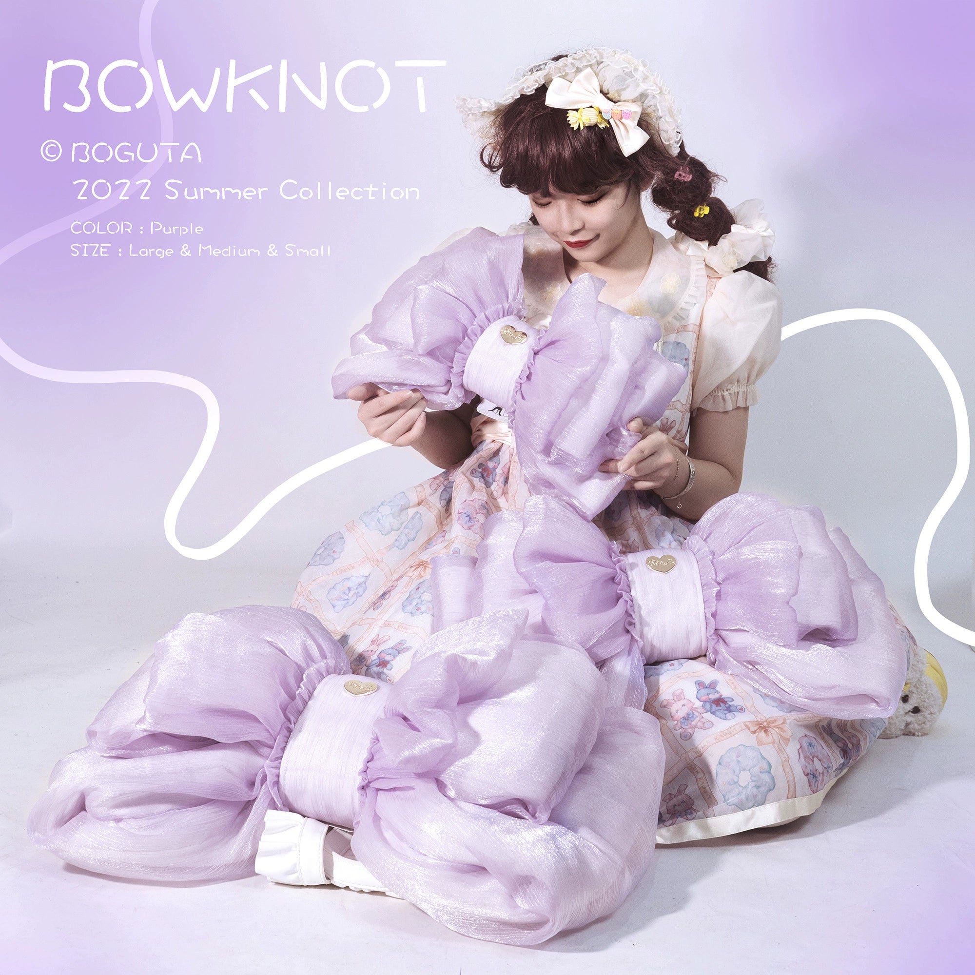 BOGUTA ふわふわおリボンbag L Big Bow Backpack – Lolita Collective