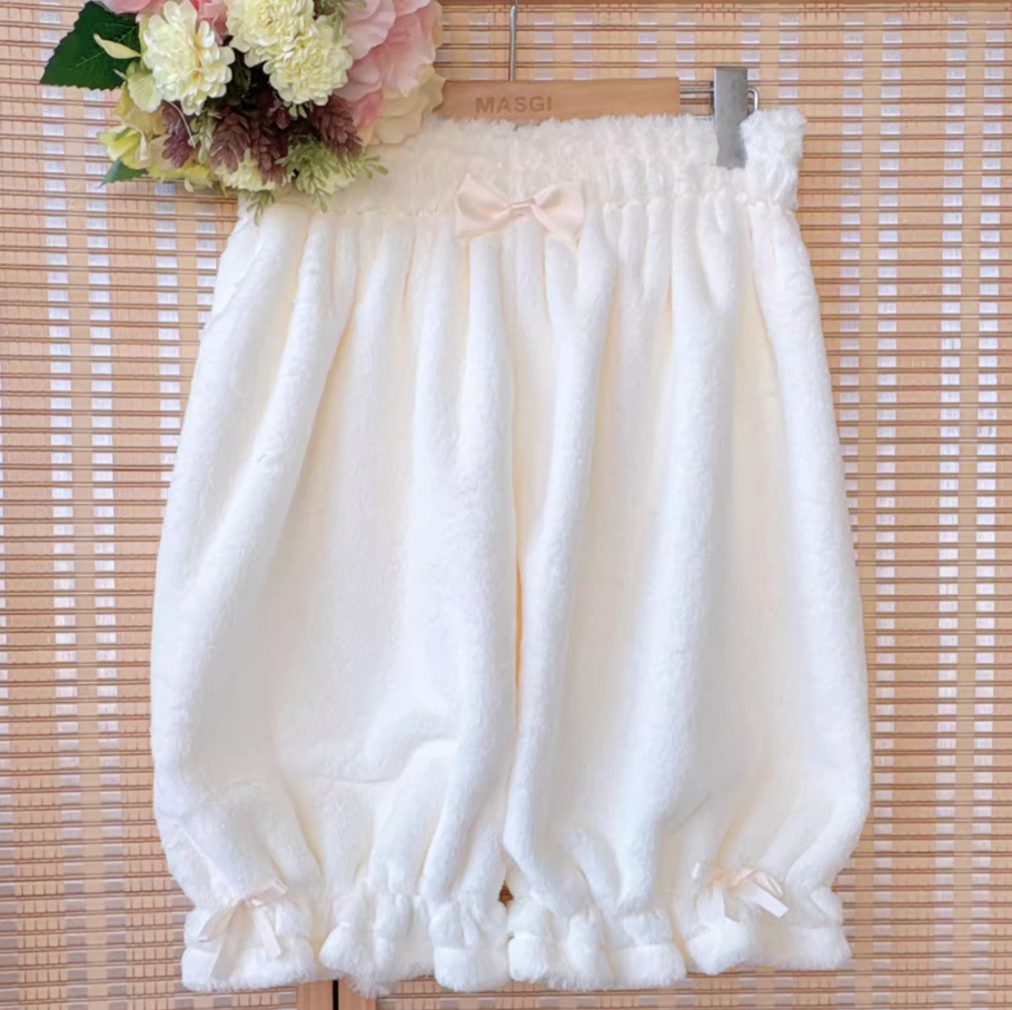 Mutande Bloomers Vittoriani Lolita: Pantaloni A Volant In Cotone Con Elastico In Vita E Polsini In Pizzo - 3