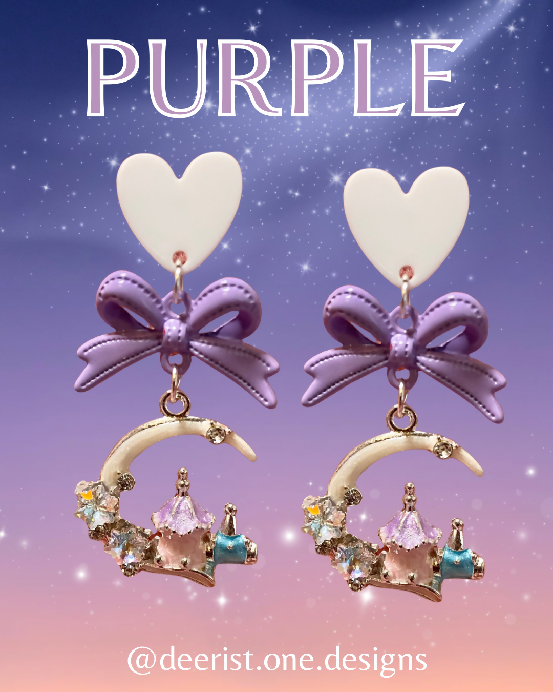 Moon castle Earrings - 4