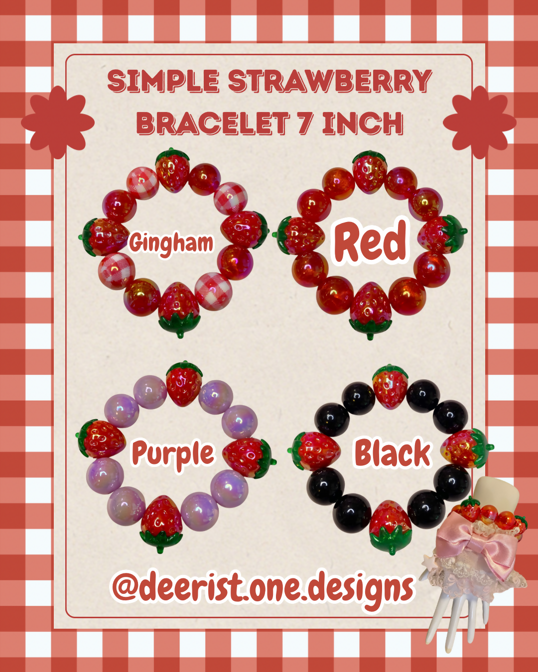 Simple Strawberry bracelet - 5