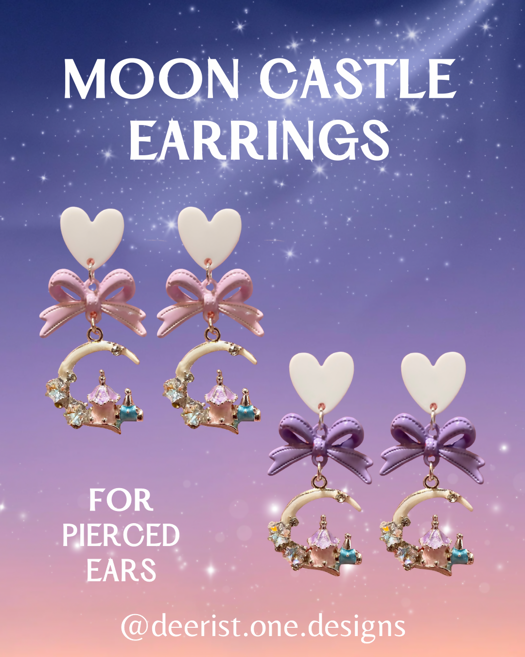 Moon castle Earrings - 1