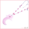 celestial angel necklace pink close