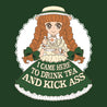 Green %22Drink Tea & Kick Ass%22 (Country) t-shirt preview copy