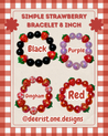 Simple Strawberry bracelet - 9