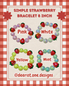 Simple Strawberry bracelet - 8