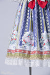 Rococo Bouquet Onepiece in Navy Blue - Lolita Collective