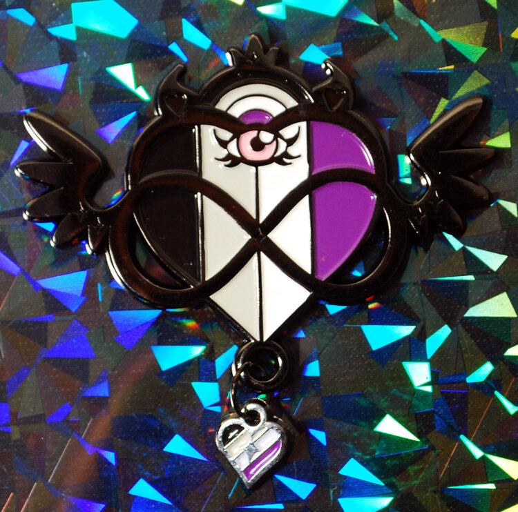 Infinite Pride Flag Pin - Gunmetal Ace - Lolita Collective