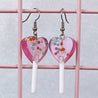 Heart Sprinkle Lollipop Earrings (4 Colors) - Lolita Collective