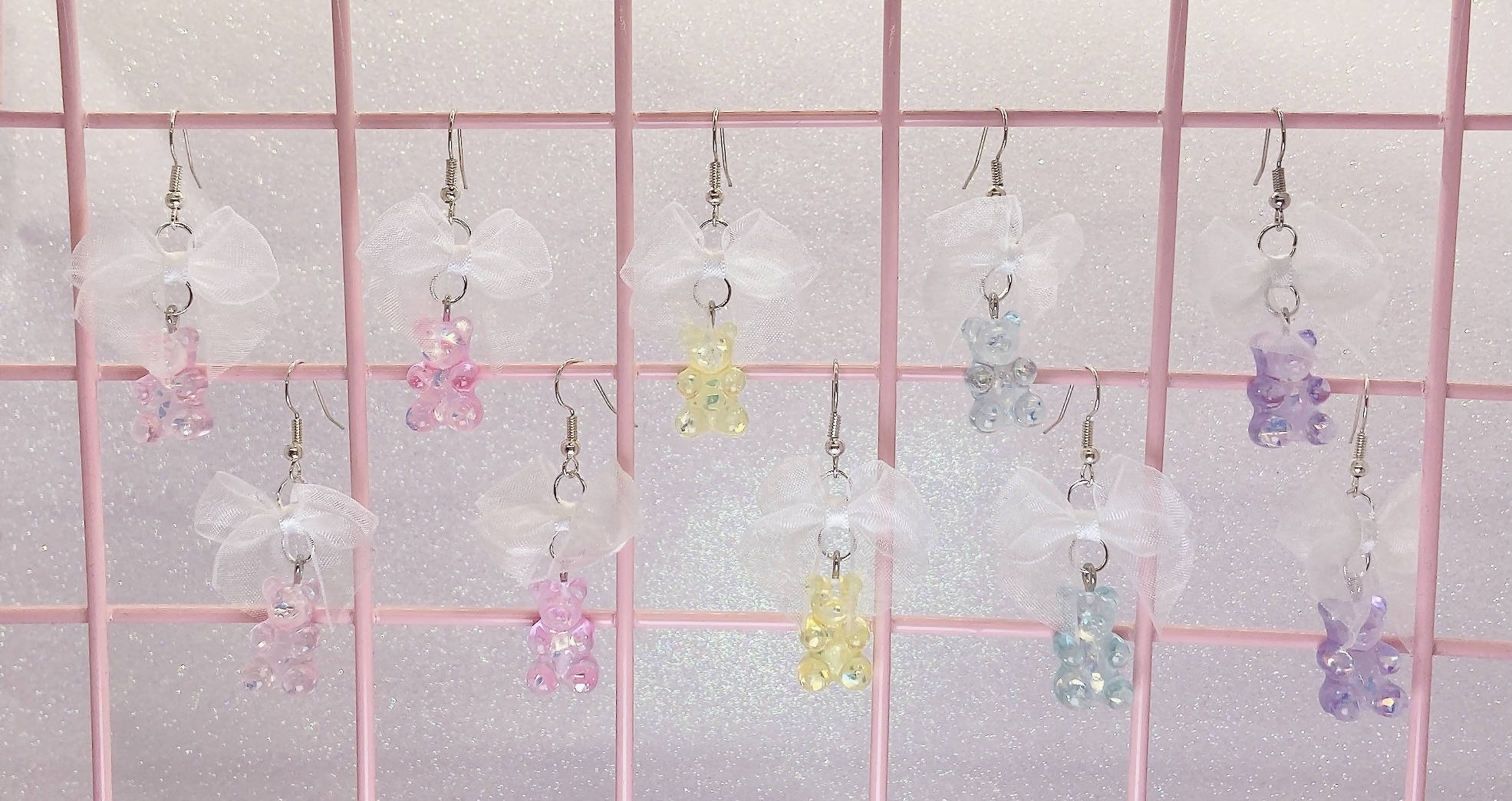 Sparkly Gummi Bear Earrings (5 Colors) - Lolita Collective