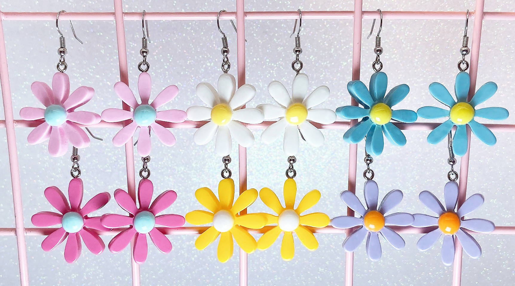 Retro Daisy Earrings (6 Colors) - Lolita Collective