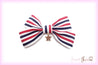 Sailor Stripe Ribbon Bow Clip - Lolita Collective