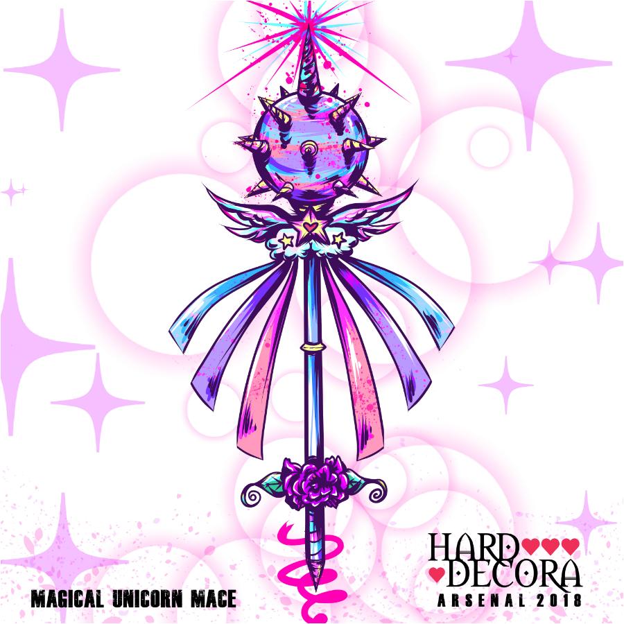 Magical Unicorn Mace Sticker - Lolita Collective