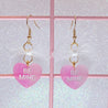 Two Tone Candy Heart Earrings (5 Colors) - Lolita Collective