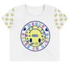 Worry, Don't Be Happy Crop Tee (White) - Lolita Collective