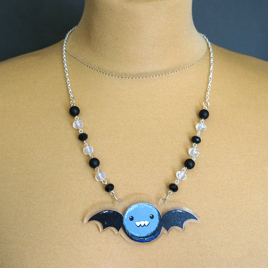 Spooky Macaron or Coffin Necklace (4 Colors) - Lolita Collective