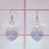 Two Tone Candy Heart Earrings (5 Colors) - Lolita Collective