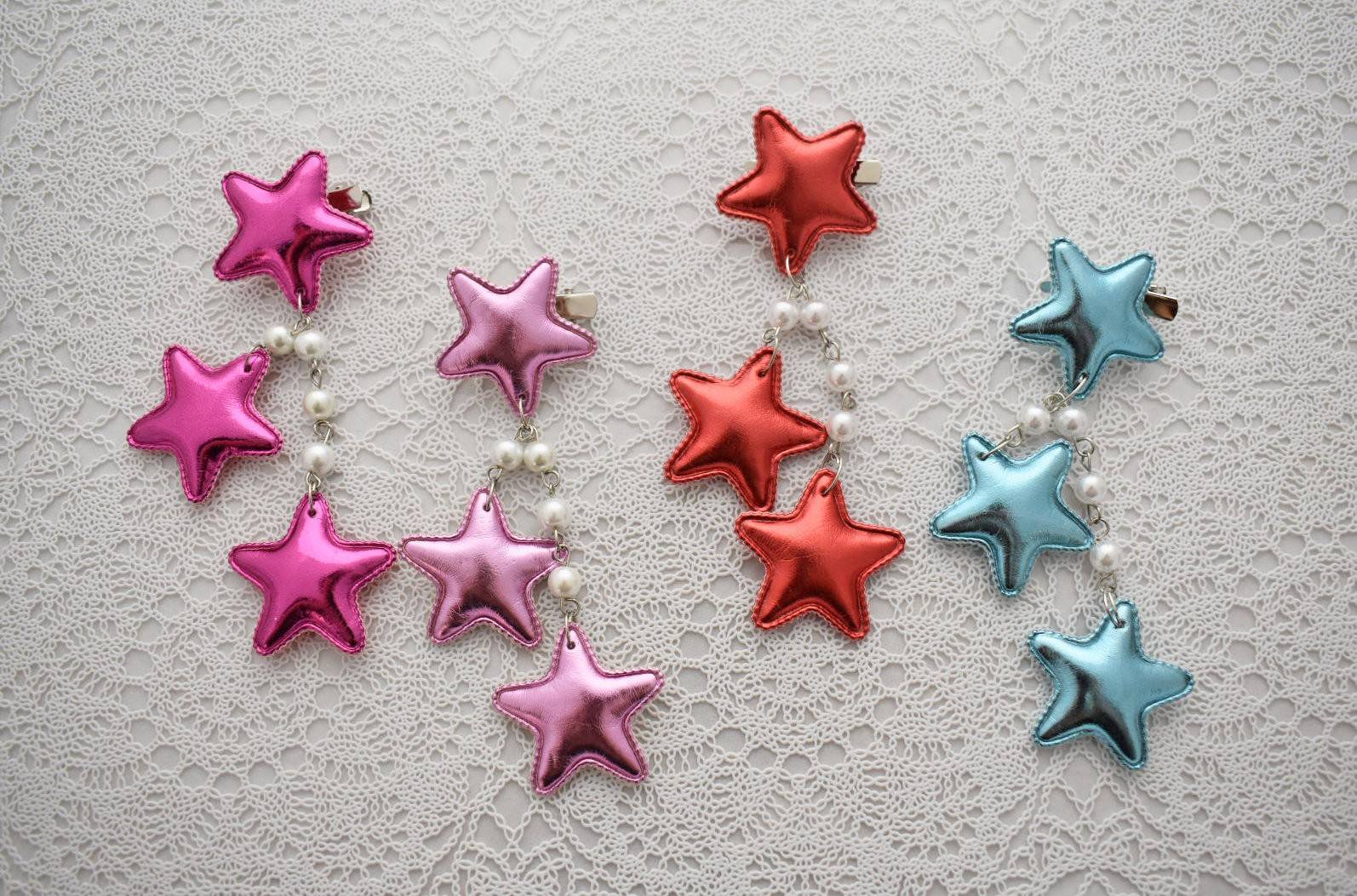 2-Way Metallic Star Clips (7 Colors) - Lolita Collective