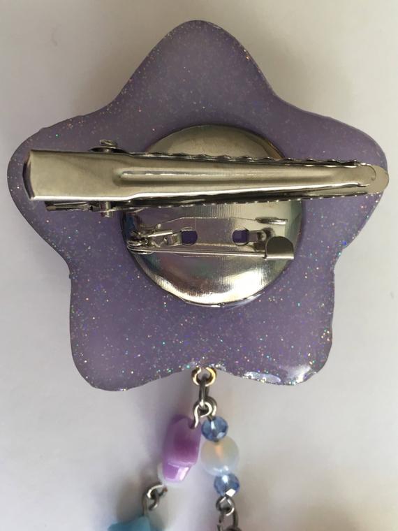 Resin Sparkle Star Clip (5 Colors) - Lolita Collective