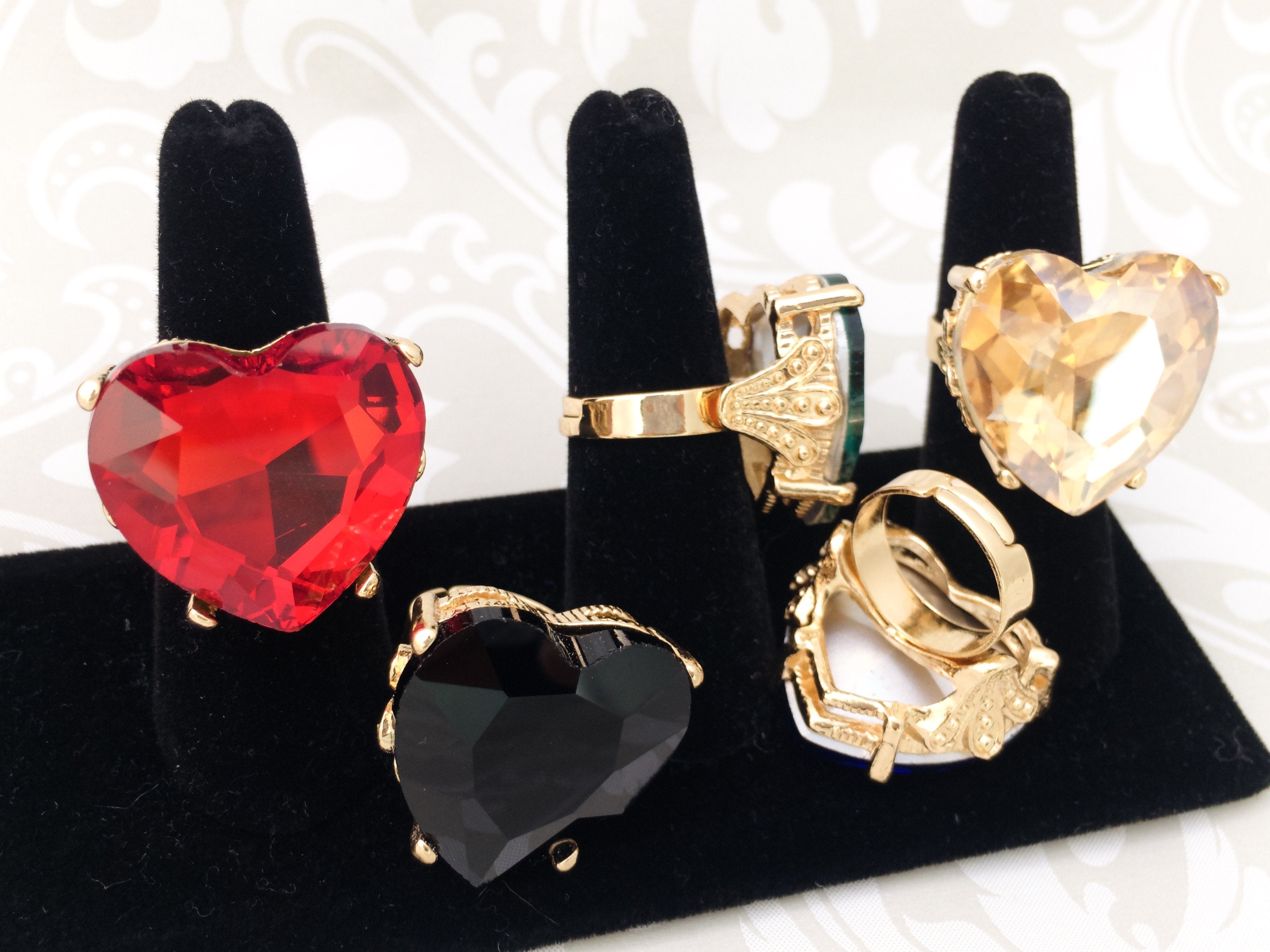 Regal Love Heart Ring (5 Colors) - Lolita Collective