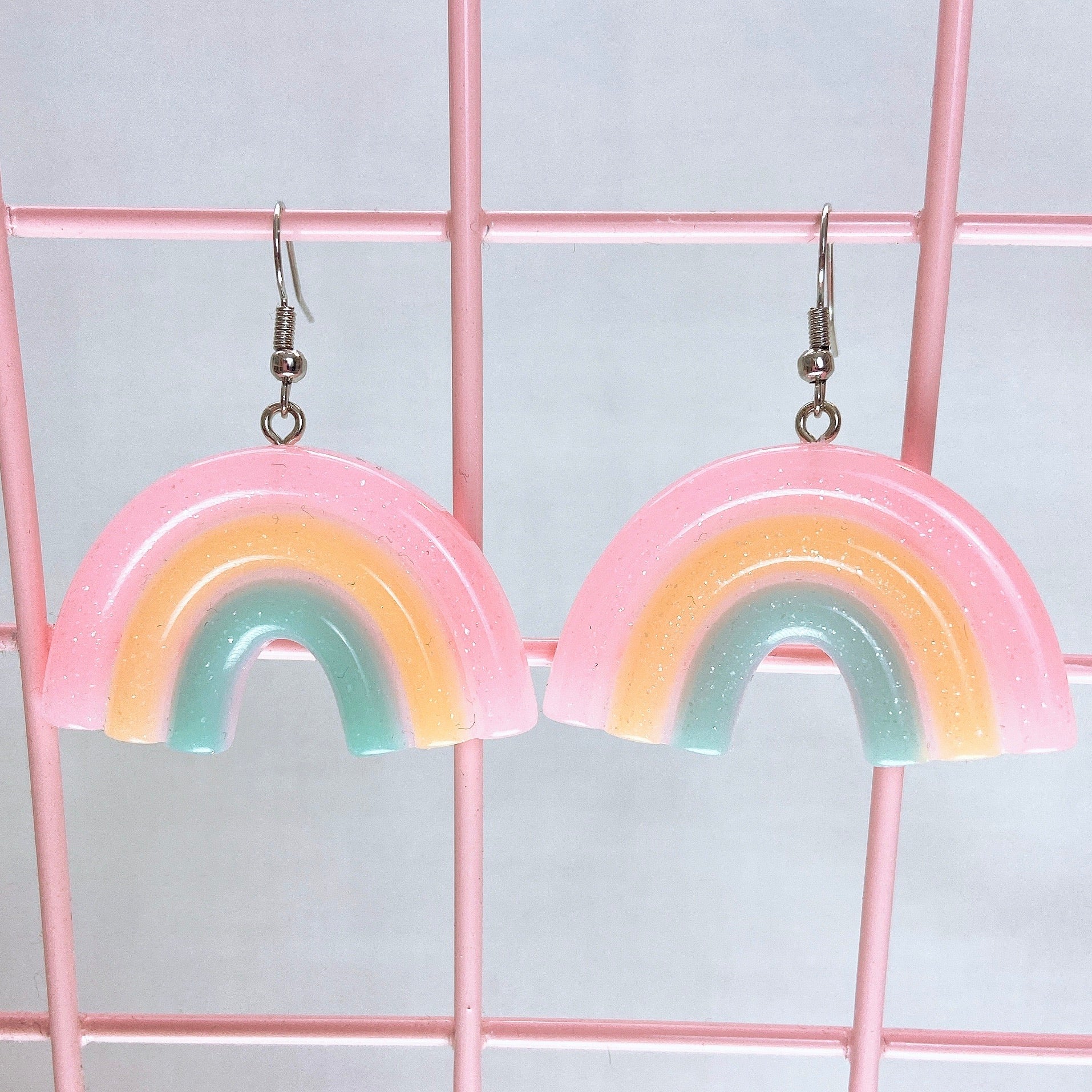 Pastel Rainbow Arc Earrings (3 Colors) - Lolita Collective