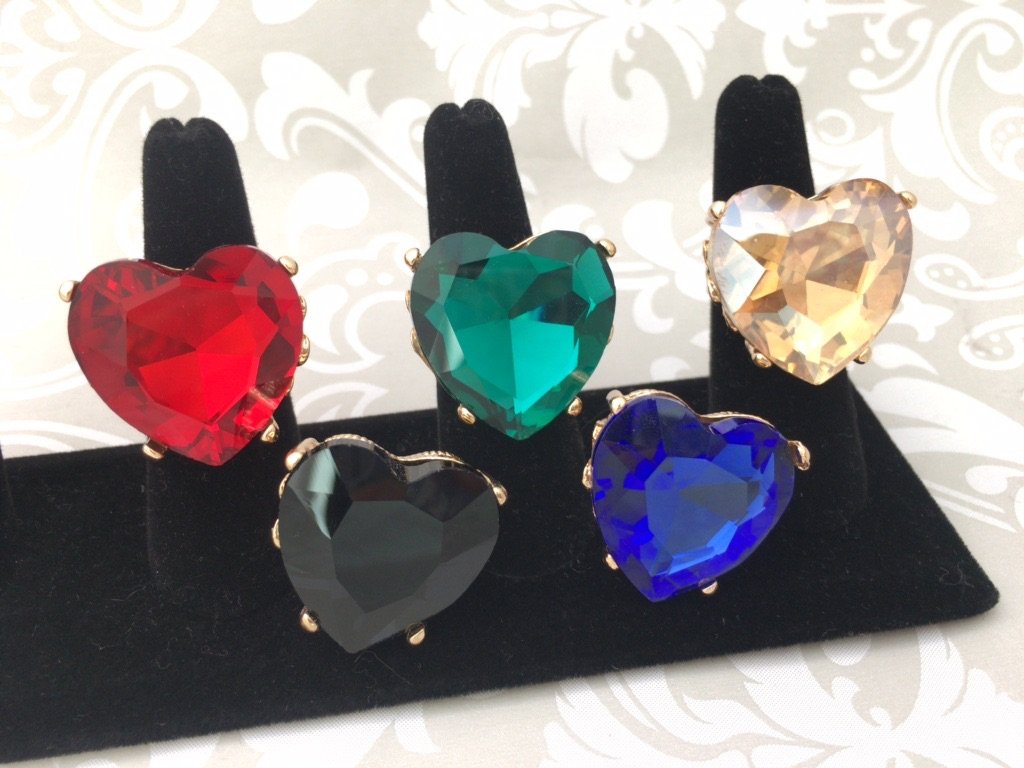 Regal Love Heart Ring (5 Colors) - Lolita Collective