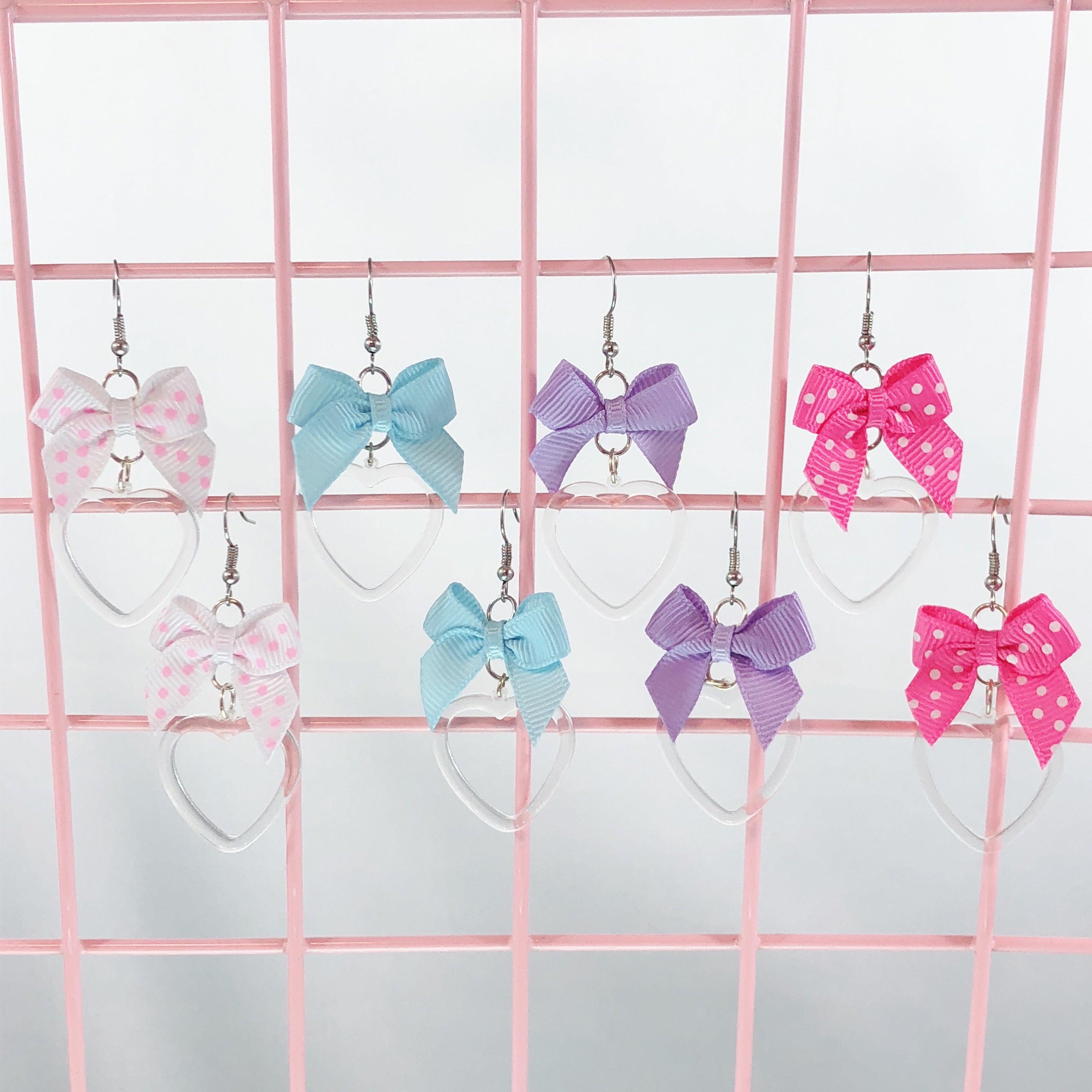 Plastic Heart Earrings (4 Colors) - Lolita Collective