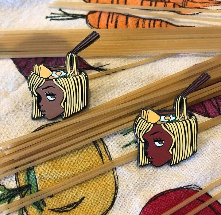 Noodle Head Enamel Pin - Lolita Collective