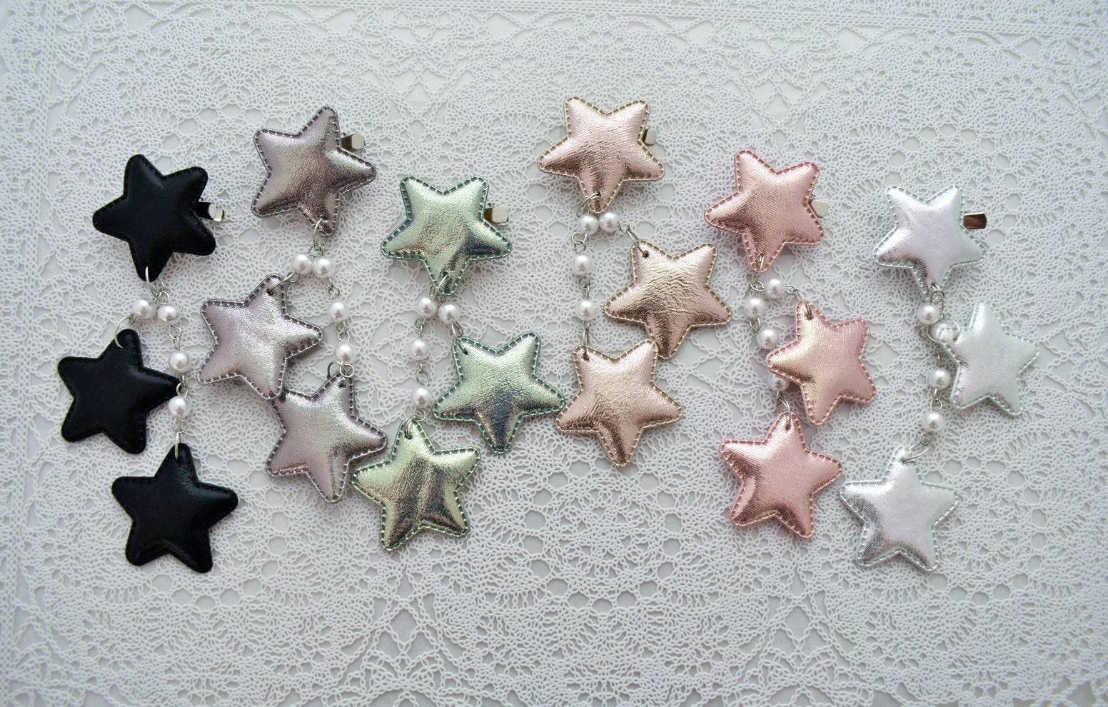 2-Way Metallic Star Clips (6 Colors) - Lolita Collective