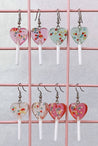 Heart Sprinkle Lollipop Earrings (4 Colors) - Lolita Collective