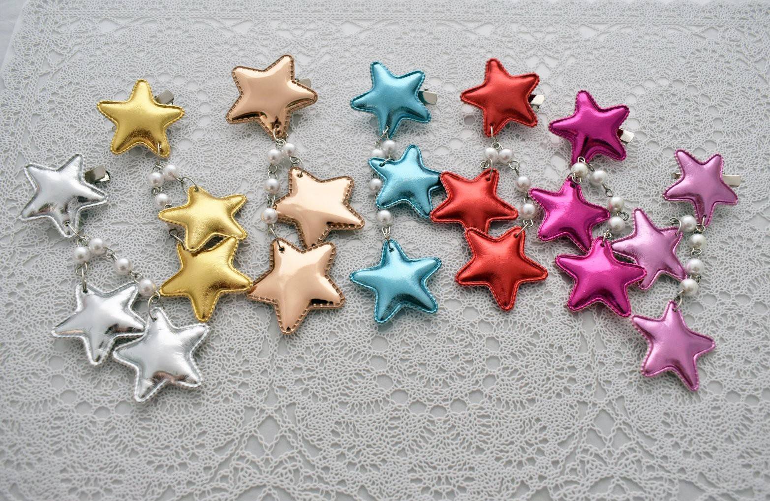 2-Way Metallic Star Clips (7 Colors) - Lolita Collective