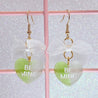 Two Tone Candy Heart Earrings (5 Colors) - Lolita Collective